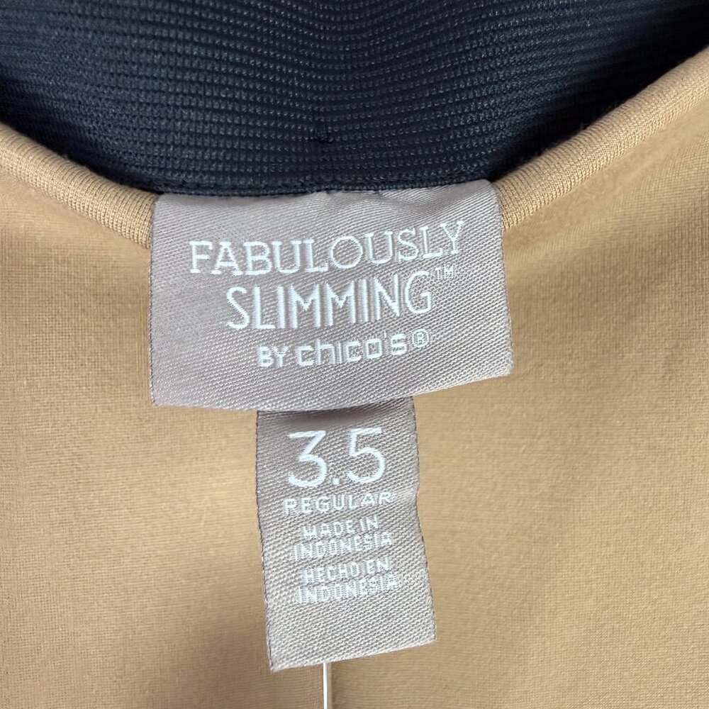 NWT Chico's Fabulously Slimming Ponte Slim Pant Classic Camel Plus Size 18 R NEW - Picture 4 of 11